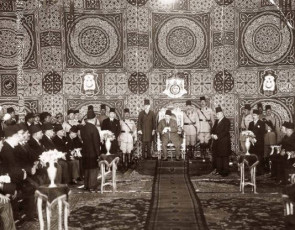 King-Fouad-I-listens-to-a-speech-by-economist-Talaat-Harb-at-the-opening-of-the-Misr-Spinning-and-Weaving-Company-in-El-Mahalla-El-Kubra-Egypt
