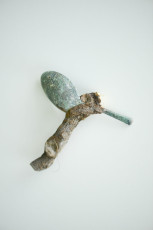 Teaspoon-held-by-a-tree-root-which-was-found-by-archeological-excavators-in-2009-POLIN-Museum-Collection 1